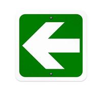 Arrow Pointing to The Left Emergency Exit Metal Tin Sign New sign 12x12 inches
