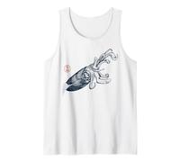 Arrow Squid - Japanese Style with Kanji Stamp Tank Top