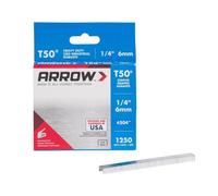 Arrow Staples Arrow T50 Staples 1/4" (6mm) Ref. 504 - Heavy-Duty (4 Pack, 1250 Each) For Upholstery, Wood, Fabric & Crafting