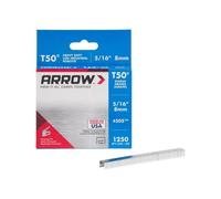 Arrow Staples Arrow T50 Staples 5/16" (8mm) Ref. 505 - Heavy-Duty (3 Pack, 1250 Each) For Upholstery, Wood, Fabric & Crafting