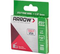Arrow Staples Jt21 T27 Tr45 6mm (1/4") Upholstery Stapler Heavy Duty Box Of 1000