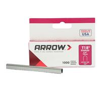 Arrow Staples T18 Box ,Silver,1000 - 3/8 in