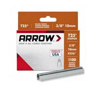 Arrow Staples T25 - Box 1100, 10 mm (3/8-Inch) Silver