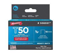 Arrow T50 Stainless Steel Staples Size: 3/8" - 10mm Pack: 1000