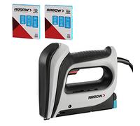 Arrow T50ACD Electric Staple Gun Kit, Corded Stapler with 3750 Pieces T50 1/4", 3/8", 1/2" Staples, for Upholstery Professional and DIY Projects