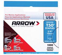 Arrow T50 Monel Staples Rust Proof Suitable for Marine Use. Size: 3/8" - 10mm Pack: 1000