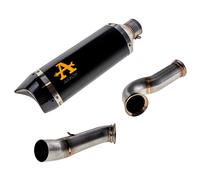 Arrow Thunder Dark Rc 390 17-20 71860akn+71668mi+71675mi Carbon Homologated Full Line System Black Homologated