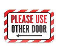 Arrow Wall Decor Please Use Other Door Left Metal Sign Road Signs 8"x12"