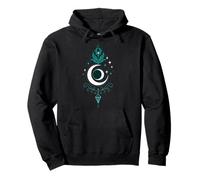 Arrow with Moon Stars and Lotus Flower Moon Magic for Wishes Pullover Hoodie
