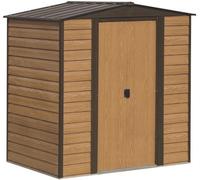 Rowlinson Woodvale Metal Shed with Floor 6x5 Coffee