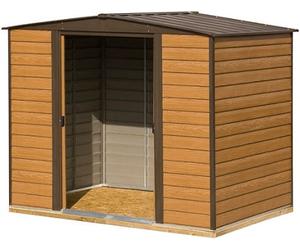 Arrow Woodvale 8X6 Ft Apex Coffee Metal 2 Door Shed With Floor