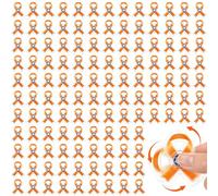 Arrowbash 100 Pcs Orange Ribbon Fidget Spinner Bulk Acrylic Leukemia Awareness Gifts Multiple Sclerosis Kidney Cancer Adhd Lymphoma Cerebral Awareness Accessory Charity Fundraiser Supplies Party Favor