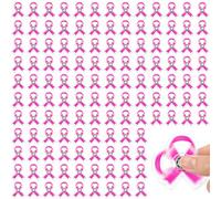Arrowbash 100 Pcs Pink Ribbon Fidget Spinners Bulk Breast Cancer Awareness Accessories Charity Party Gifts for Women Survivor Campaign Public Fundraising Events Favors Supplies
