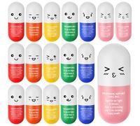 Arrowbash 12 Pcs Pill Stress Ball Pharmacy Week Technician Gifts Bulk Emergency Nurses Medical Assistant Gifts Pill Shaped Foam Inspirational Stress Balls with Cute Cartoon Emotion Face (Emergency)