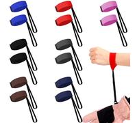 Arrowbash 14 Pcs Sport Glove Safety Strap Elastic Ski Glove Leash Holder Handcuffs Wrist Strap for Skiing Snowboarding, multicolor, the glove wrist strap is about 7.48"