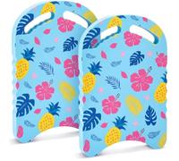 Arrowbash 2 Pcs Hawaiian Leaves Flowers Kickboard Swimming Training Kick Board Learn to Swim Pool U Design Summer Aid Float Equipment Swimming Exercise Training Board in Water Pool Accessories