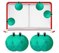 Arrowbash 4 Pcs Silicone Lacrosse Targets for Goal 6 Inch Hockey Targets Shooting Goal Target Discs with Straps Set Reactive Hockey Training Equipment for Lacrosse Soccer Baseball Practice, Green