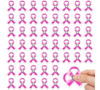 Arrowbash 50 Pcs Pink Ribbon Fidget Spinners Bulk Breast Cancer Awareness Accessories Charity Party Gifts for Women Survivor Campaign Public Fundraising Events Favors Supplies