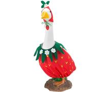 Arrowbash Strawberry Goose Outfit, Summer Porch Goose Clothes for 23'' Cement Statue - Ideal for Outdoor Garden Yard Patio Lawn Decoration