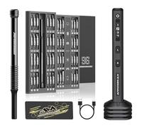 ARROWMAX Electric Screwdriver Set, 102 in 1 Precision Screwdriver w/ 96 Magnetic Bits, 4 Torque Modes, Red Dot, IF Winning Design, Rechargeable Mini Cordless Screwdriver for Phone,(SES Plus),Black