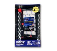 Arroworthy 8 Piece Roller Painting Kit, 4 x 11 inch Jumbo Barracuda Frame, 6 x 3/8th NAP Sleeves, 7 inch Tray