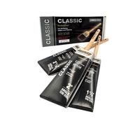 Arroworthy Classic Semi Oval Angled Pencil Handle Paint Brush Set - 3 Pack