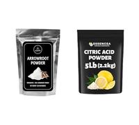 Arrowroot Powder 2.2kg & Citric Acid Powder 2.2kg | Bulk Spice Combo | Fine Ground, Freshly Packed, Cooking & Seasoning | Value Combo Pack