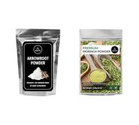 Arrowroot Powder 2.2kg & Moringa Powder 2.2kg | Bulk Herbal & Spice Powder Set | Value Combo Pack