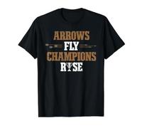 Arrows Fly, Champions Rise Value Graphic T-Shirt, Men, Black, S