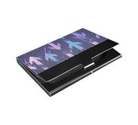 Arrows Slim business card holder pocket with Leather and Stainless Steel credit card holder for Women or Men
