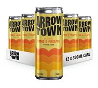 Arrowtown Mango & Pineapple Vodka Soda (12 x 330ml) - Refreshing 4.5% ABV Sparkling Water | Hard Seltzer | Low-Sugar, Vegan, Gluten-Free Beverage