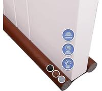 Arrowzoom 1 Door Bottom Sealing Strip Draft Stopper Noise Blocker PRO Cotton Foam Leather Water Resistant Cutable Weather Stripping Seal Block Outside Dirt Dust Brown 36.6 x 4 x 1 inches AZ1260
