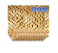 Arrowzoom 12 Artistic 3D Mosaic Premium High-Grade Finland Wooden Wall Art Panel Room DIY Acoustic Sound Diffuser STC 27 Home Studio Wood Soundproofing Noise Reduction Wood Decor 12x12in AZ1254