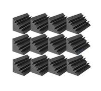 Arrowzoom 12 Bass Traps Acoustic Foam Tiles Sound Treatment Absorbing Panels 12x12x24cm Deadening Echo Removal Noise Dampening Wall Fire Retardant Black Low Frequencies 60-300hz Recording Studio 1133
