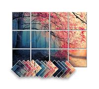 Arrowzoom 12 Felt Wall Art Acoustic Panel Display Stylish Decorative Acoustical Tiles Noise Reduction Recording Studio Room Home Treatment Strong Adhesive DIY Nature Design D 35.4x47.2 in AZ1228