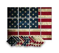 Arrowzoom 12 Felt Wall Art Acoustic Panel Display Stylish Decorative Acoustical Tiles Noise Reduction Recording Studio Room Home Treatment Strong Adhesive DIY Flag Design C 35.4x47.2 in AZ1229