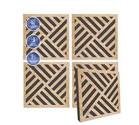 Arrowzoom 4 Diffuse PRO Acoustic Wooden Panel Absorb Sound Reduction Recording High-Density Fire Retardant Euroclass E NRC 0.64 up to 5000Hz Scattering Range Diagonal Stripes Design 29x29x1cm 1308