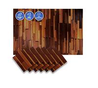 Arrowzoom 6 Deluxe Nordic Style High-Grade Finland Wooden Wall Art Panel Room DIY Acoustic Sound Diffuser STC 27 Home Studio Wood Soundproofing Noise Reduction Wood Decor 12x12in AZ1238
