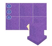 Arrowzoom 6 Square Felt Art 3D Polyester Adhesive Panels DIY Crafts Wall Decor Durable textured Peel and Stick Faux Tile Soundproof Decorative Wallpaper Panel Diagonal Design Burgundy 30x30cm SD1390