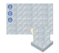 Arrowzoom 6 Square Felt Art 3D Polyester Adhesive Panels DIY Crafts Wall Decor Durable textured Peel and Stick Faux Tile Soundproof Decorative Wallpaper Panel Parallel Design Grey 30x30cm SD1391
