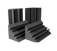 Arrowzoom Acoustic Bass Trap Corner 4 Pieces 12 X 12 X 24 cm BLACK Acoustic Treatment Kit Soundproof Wall Insulation Panels Sound Recording Acoustic Panels Studio 1133