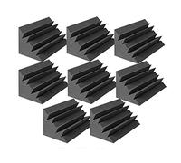 Arrowzoom Acoustic Bass Trap Corner 8 Pieces 12 X 12 X 24 cm BLACK Acoustic Treatment Kit Soundproof Wall Insulation Panels Sound Recording Acoustic Panels Studio 1133