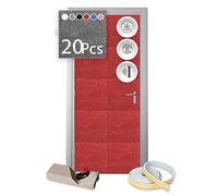 Arrowzoom Red Single Side - 20 Pieces Acoustic Insulation Soundproofing Panels 12 x 12in for Door Kit Installation Recording Studio Podcast Live House Bars Sound Absorbing Tiles Man Cave SD1184