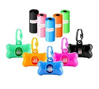 Arroyner 5 Pack Bone Shaped Poop Bag Dispenser Pet Waste Disposal Bag Dispenser ( Random Color )