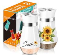 Arrozon Sunflower Salt and Pepper Shakers Set - 4oz Farmhouse Cute Kitchen Decor and Accessories Sunflower Gifts for Salt Shakers Glass Cooking Table,Housewarming,Thanksgiving,Christmas