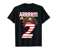 Arrr I'm 2 Year Old Birthday Boy 2nd Bday Pirate Themed T-Shirt