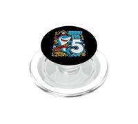Arrr I'm 5 Pirate Shark Five Year Old 5yr 5th Birthday Boy PopSockets PopGrip for MagSafe