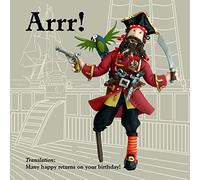 Arrr! Pirate Funny Olde Worlde Birthday Card Erica Sturla Greeting Cards