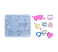 Arrrow-Heart Silicone Mold Hollow Epoxy Shaker Fillings Silicone Molds Epoxy Resin Filler Mold for Filler Tiny