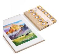 Arrtx Watercolor Sketchbook, 8.27x5.98'', 140 LB, 300 GSM, 100% Cotton Paper, Hot Press, 24 Sheets, Hardcover Watercolor Journal for Use As Travel Notebook for Artists Adults Students